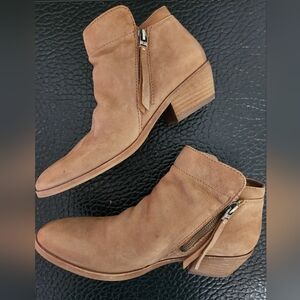 Sam Edelman Tan Suede Leather Ankle Boots